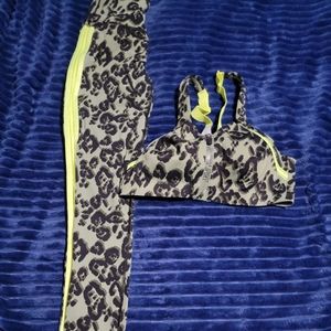 Tights and matching sports bra